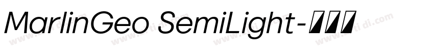 MarlinGeo SemiLight字体转换